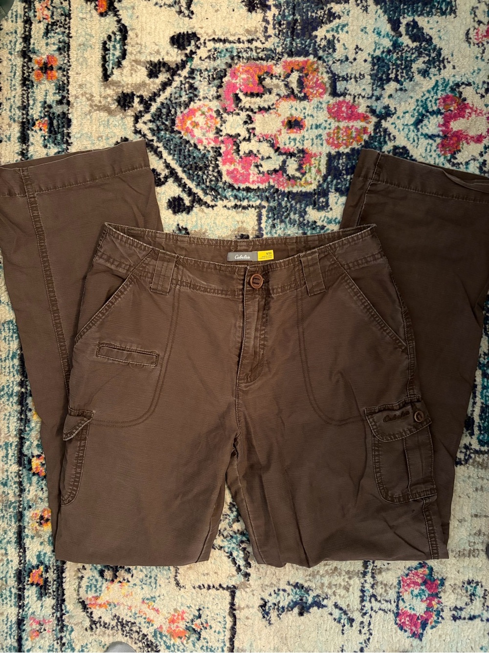 Y2K Cabela’s Brown Utility Cargo Pants Mid Rise Straight Leg